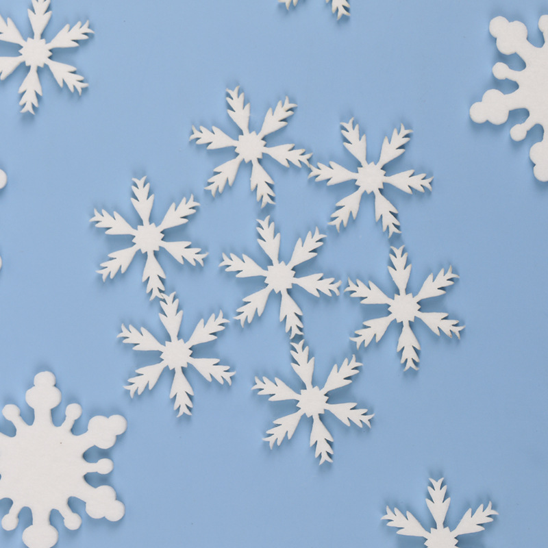 Felt Christmas snowflake DIY environment layout kindergarten Christmas tree wreath decoration window snowflake pendant