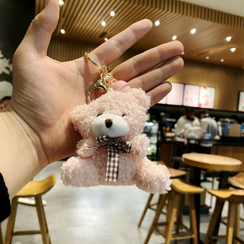 Bear Doll Pendant Plush Doll Lolita Cartoon Keychain Creative Children Commodity Key Chain Wholesale