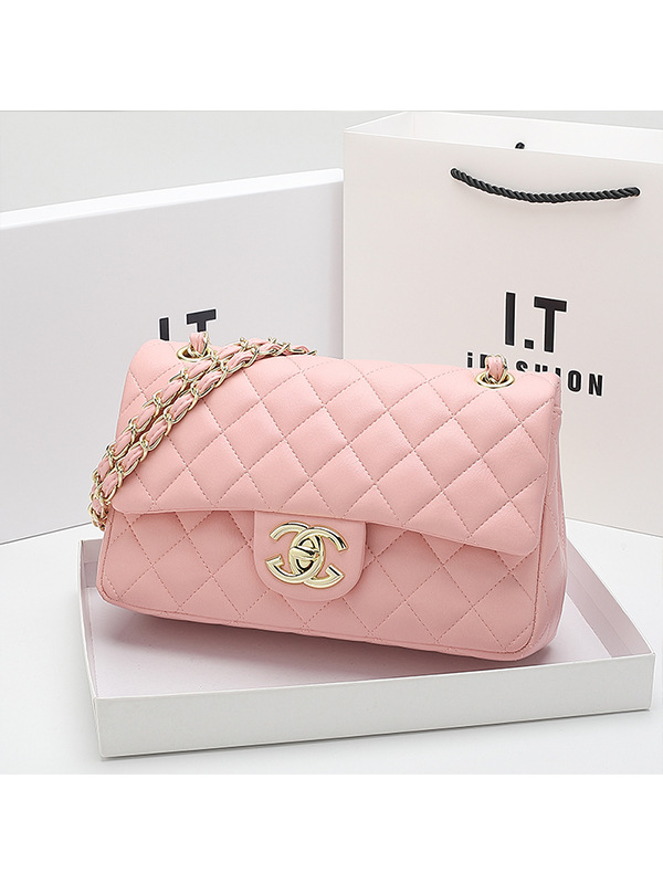 Genuine Leather Rhomboid Chain Bag Women's 2023 New High-end Chanel Style Shoulder Crossbody Bag Fashionable Underarm Bag