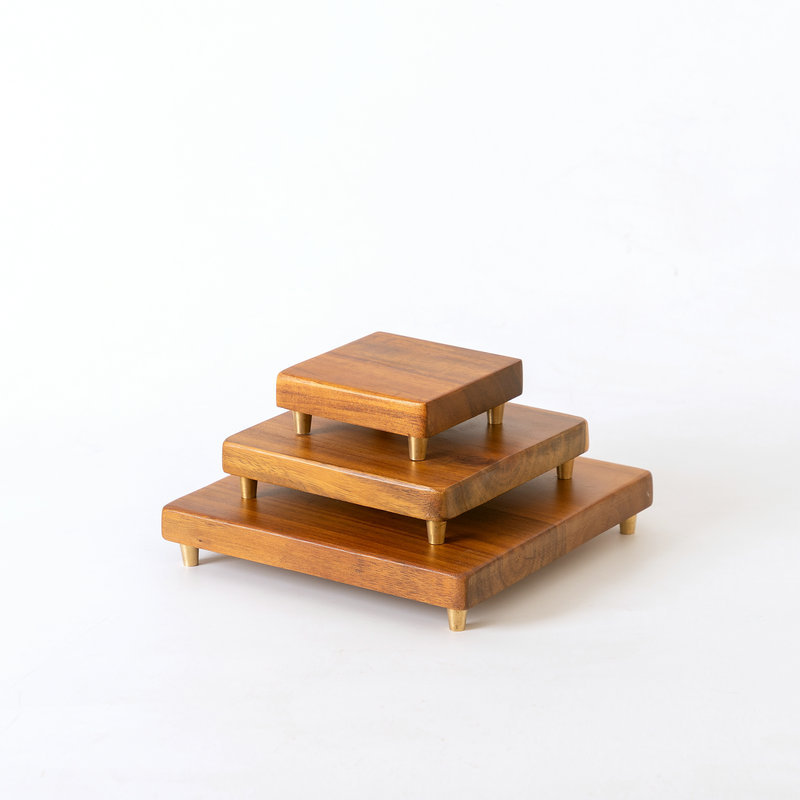 Craft Display Solid Wood Base Stone Decoration Wood Bonsai Basin Ornament Base New Chinese Style