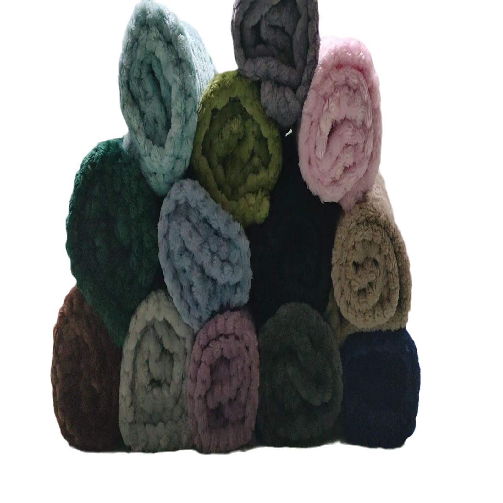 Cross-border blanket pineapple plaid blanket solid color mesh flannel blanket mesh velvet foreign trade blanket pet blanket