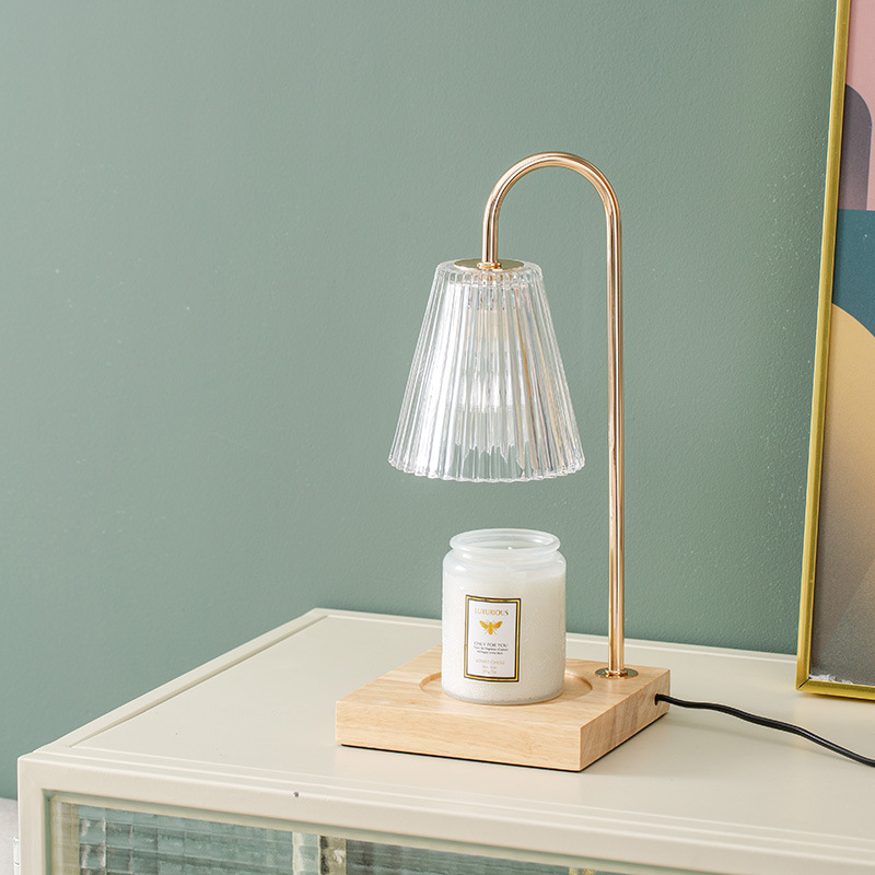 Cross-border New Non-fire Aromatherapy Furnace Glass Aromatherapy Melting Wax Lamp Candle Essential Oil Melting Candle Lamp Bedroom Atmosphere Table Lamp