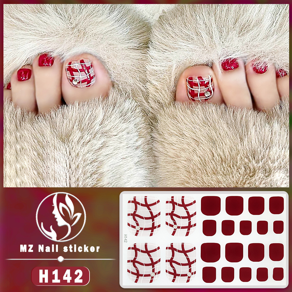 H New Toenail Sticker Nail Foot Sticker Technology Crystal Nail Oil Film Toenail Sticker Gel Nail Oil Film Foot Sticker