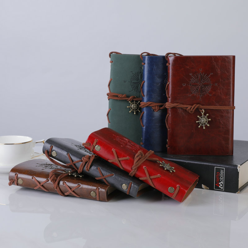 Kraft Paper Graffiti convenient student diary hand book retro European pirate notebook loose-leaf notepad