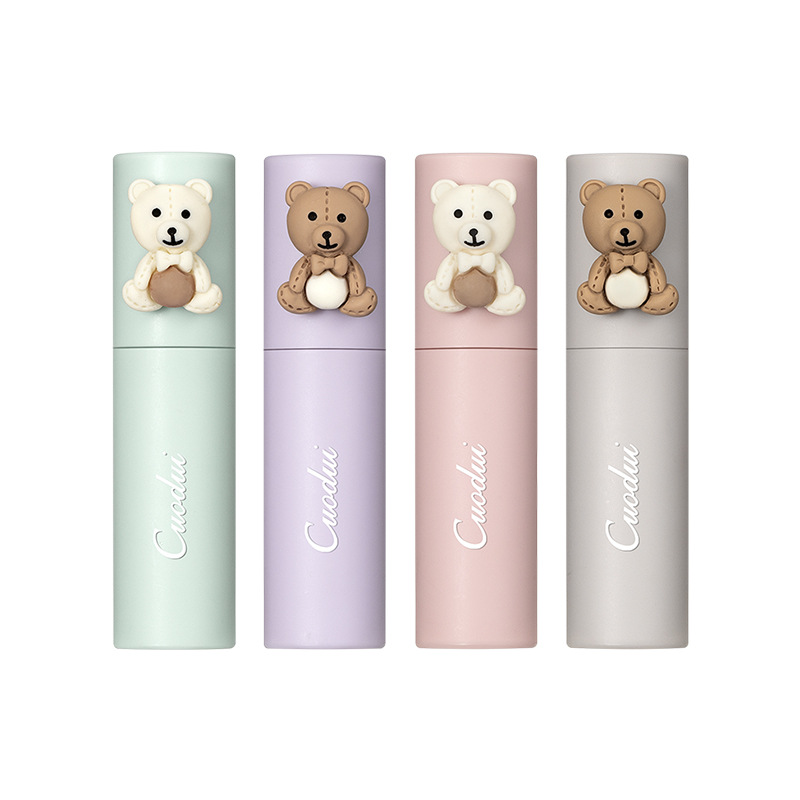CUODUI cute bear Velvet Matte Lip mud matte lip glaze moisturizing cheap lip gloss lipstick wholesale factory generation