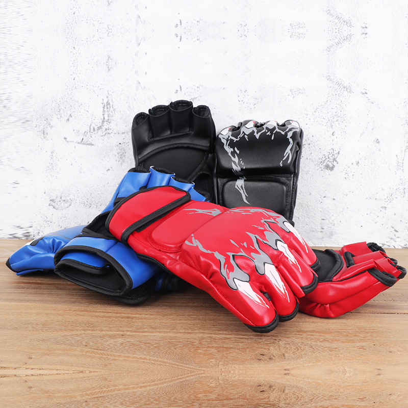 Half Finger Boxing Gloves Adult Children Sanda Fighting UFC Boxing Gloves Muay Thai Fighting Training MMA Boxing Gloves