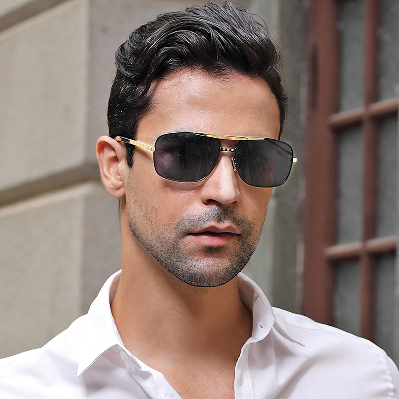 New Sunglasses Men's ATTITUDE Artistic Retro Box Slingshot Sunglasses Trendy Men's Street Shades