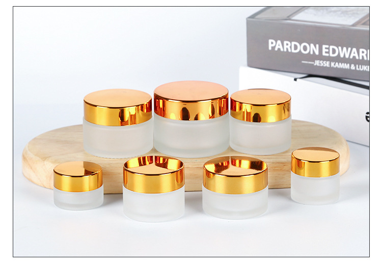 Wholesale Scrub Cream Bottle with Lid Glass Cream Bottle Cosmetic Bottles Eye Cream Bottle Mask Bottle Small Sample Bottle