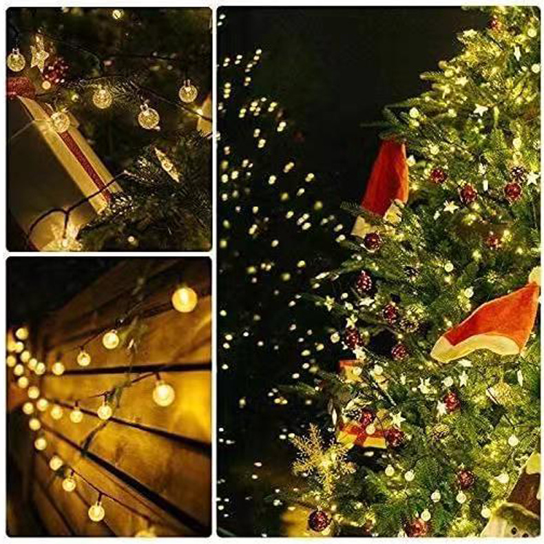 Cross-border special solar light string Christmas day light LED light Bubble Ball outdoor camping decorative light