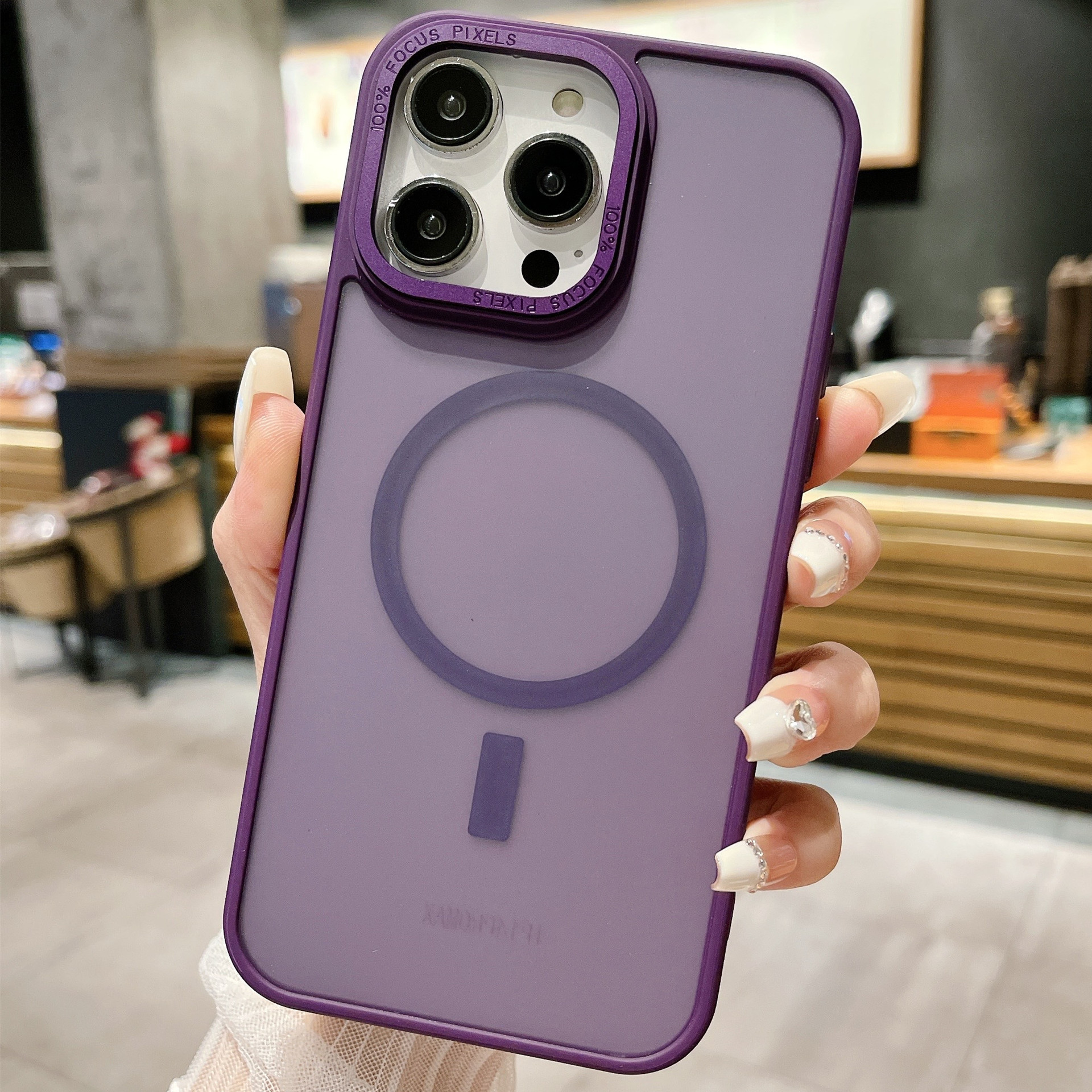適用iphone15promax磁吸手機殼14半透14pro磨砂13高級感12/11簡約