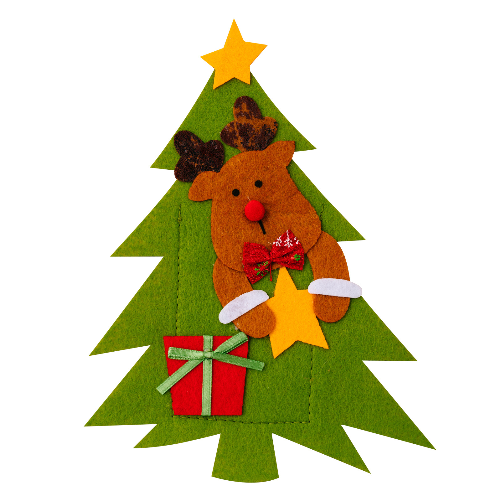 Kerstversiering benodigdheden eettafel aankleden boomvormige mes en vork set cartoon Oude Man cartoon mes en vork tas_voghion.com