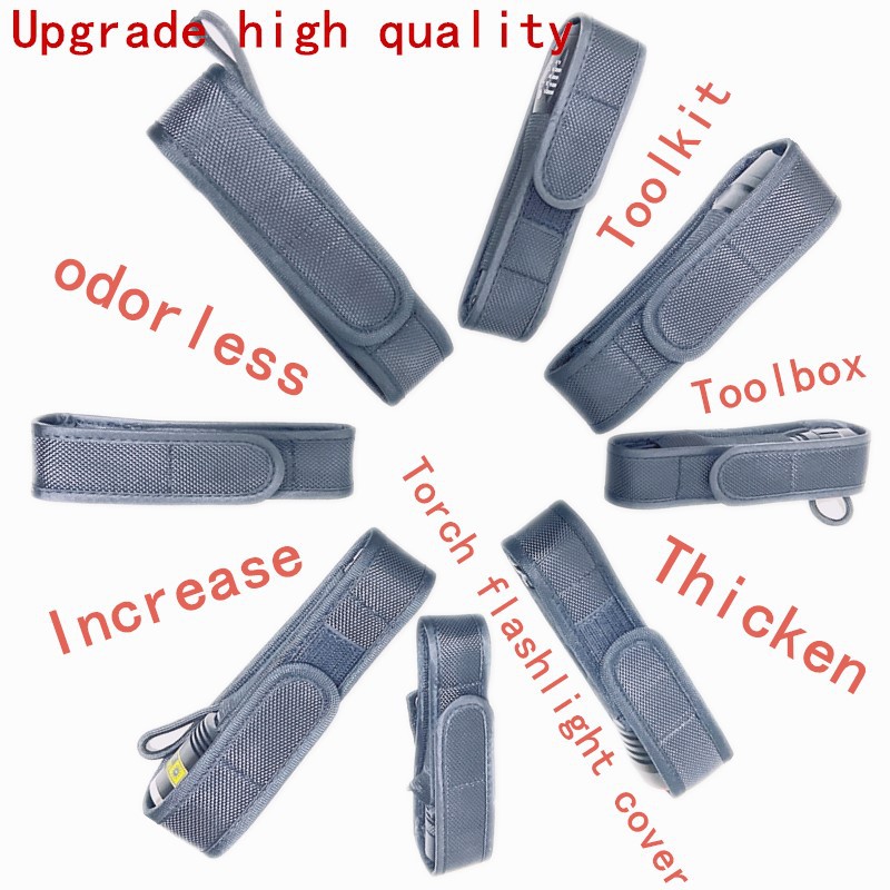 Flashlight cover can be installed within 13cm long flashlight waist hanging cover woven universal nylon small electric cylinder cover nylon leather cover
