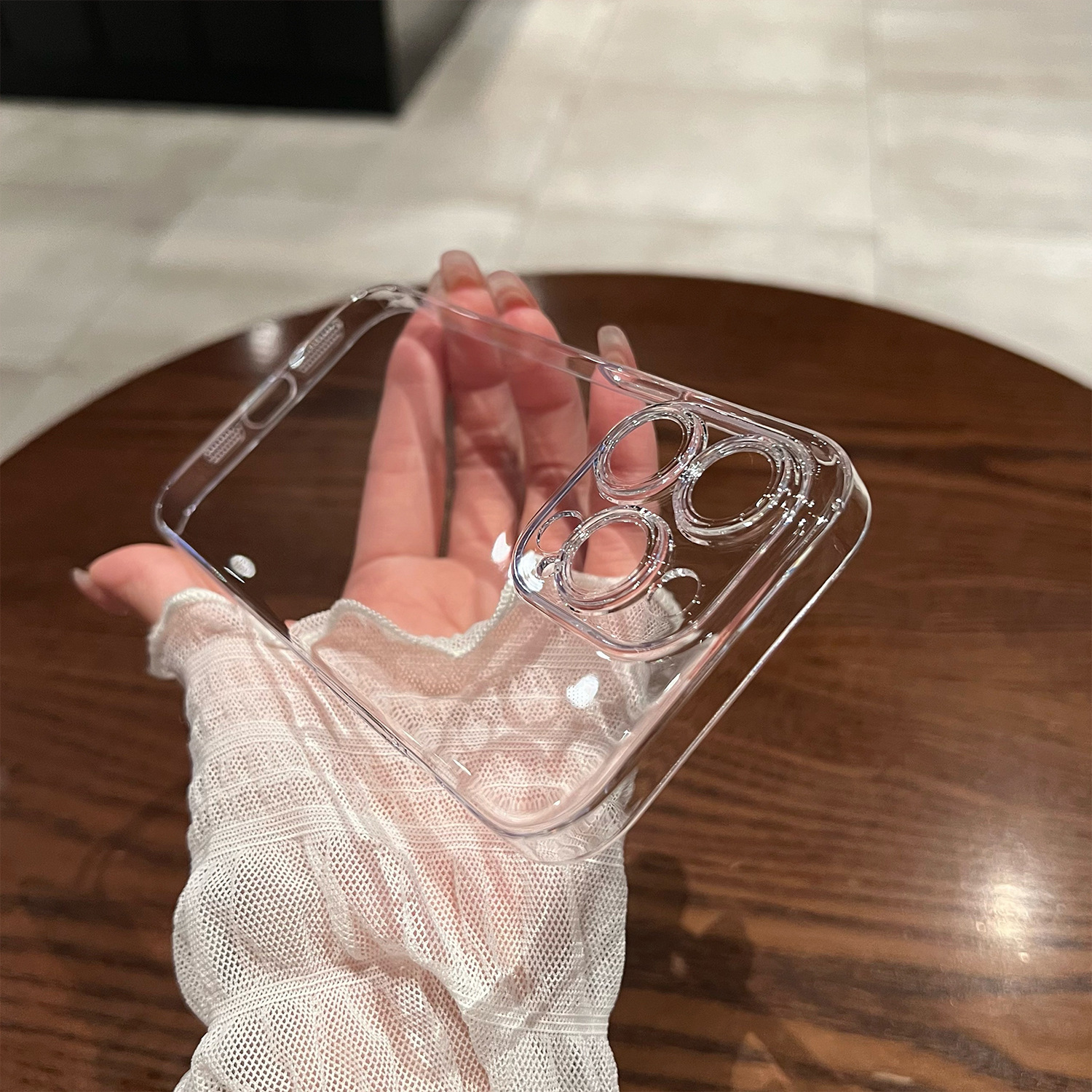 Suitable for iPhone16 Phone Case New Style with Glass Lens Film Apple 14 Transparent All-Covered Drop-Resistant Protective Case