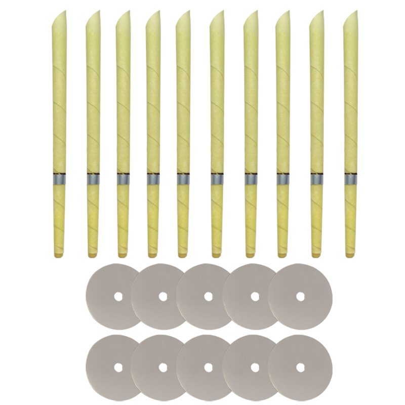 Factory foreign trade aromatic Ear Candle aromatherapy Ear Candle stick Ear Candle fireproof tin foil ring Ear Candle ten sets