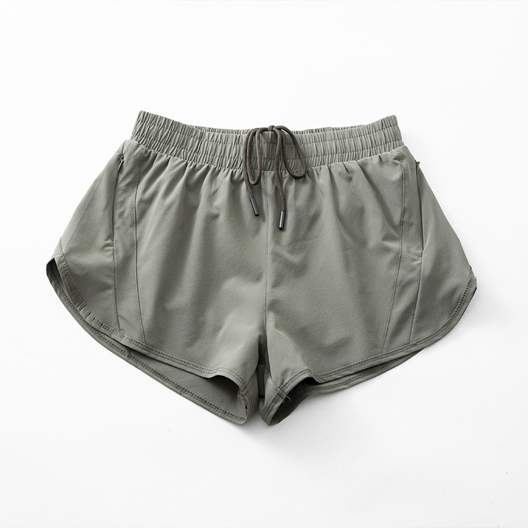 Cross-border Sports Quick-drying Pants Fake Two-piece Mesh Yoga Pants Women's Anti-light Fitness Running Stretch Shorts Sports Pants