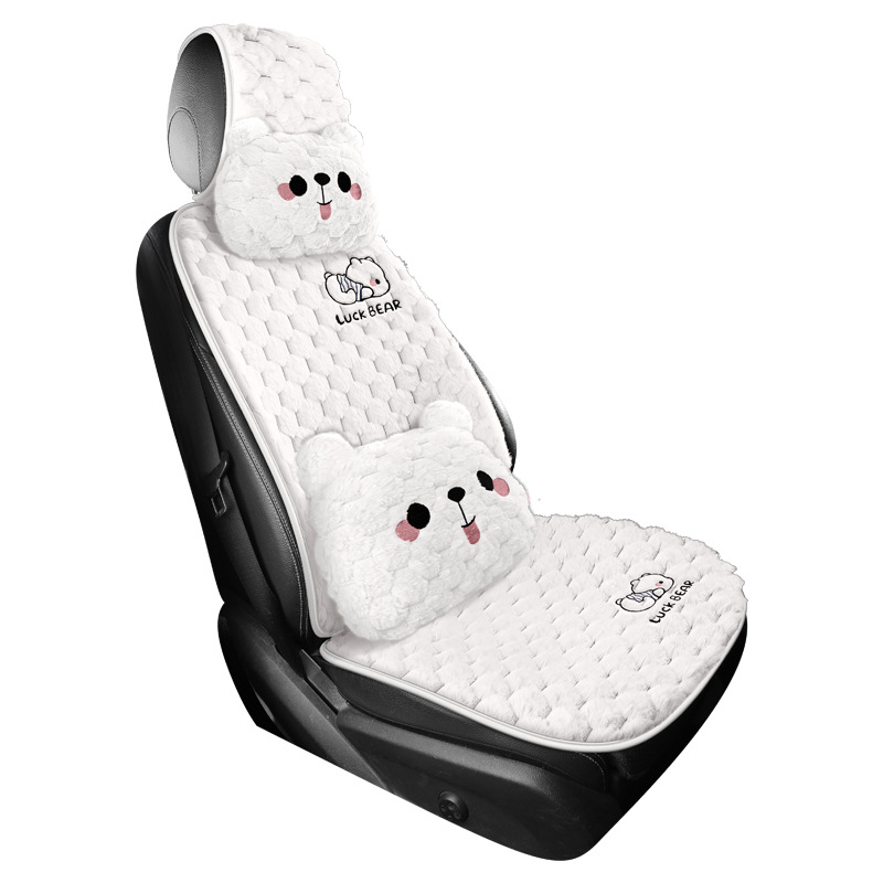 New car cushion winter plush cute female warm heating butt cushion single piece rear seat cushion four seasons Universal