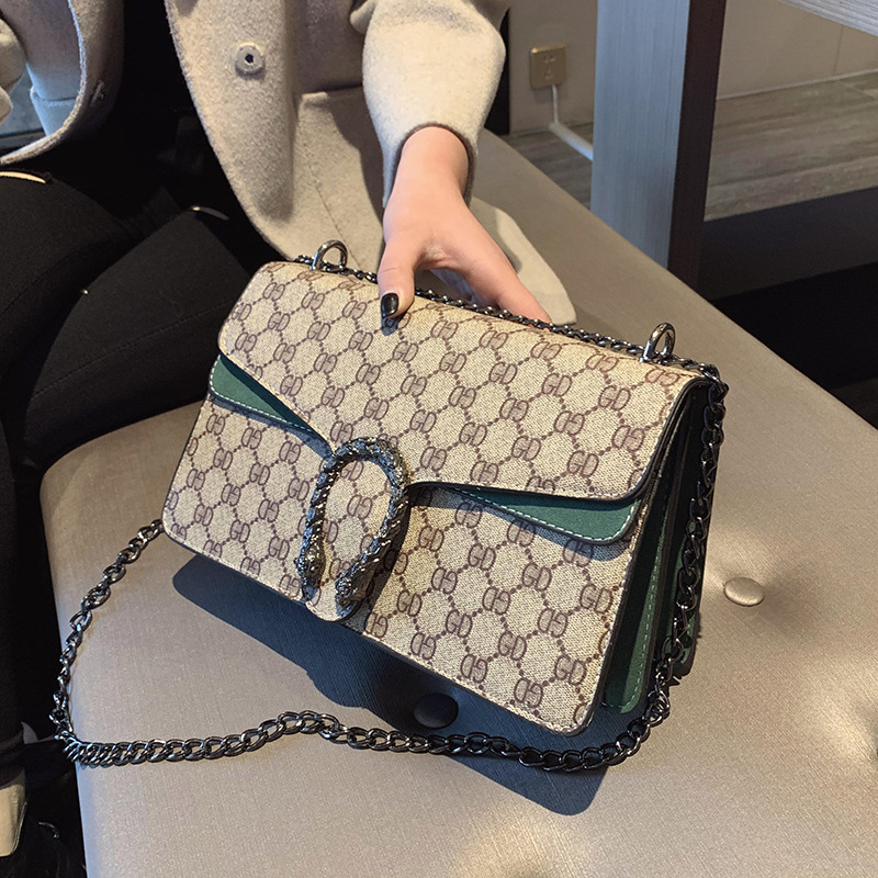 Cross-border Bag 2023 New Trendy Fashion Dionysia Bag Vintage Printed Mini Single-shoulder Crossbody Chain Women's Bag
