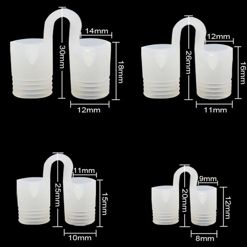 8 パック通気性シリコーン鼻拡張器中空デザイン 4 個各パック家庭用いびき防止用品|undefined