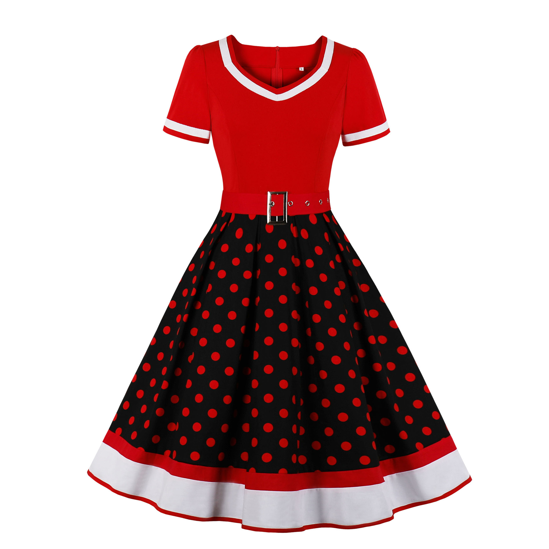 2022 Amazon European and American Retro Printed Dress 1637