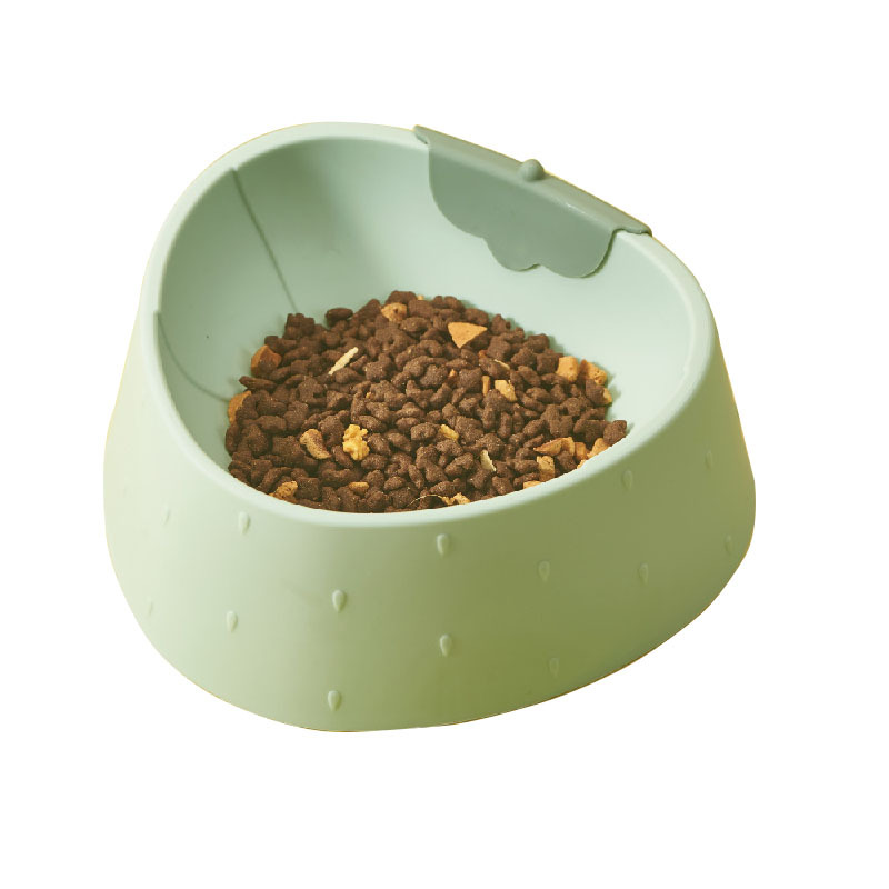 Pet utensils ins wind strawberry pet cat bowl cartoon cat bowl non-slip anti-knock cat and dog bowl manufacturers wholesale