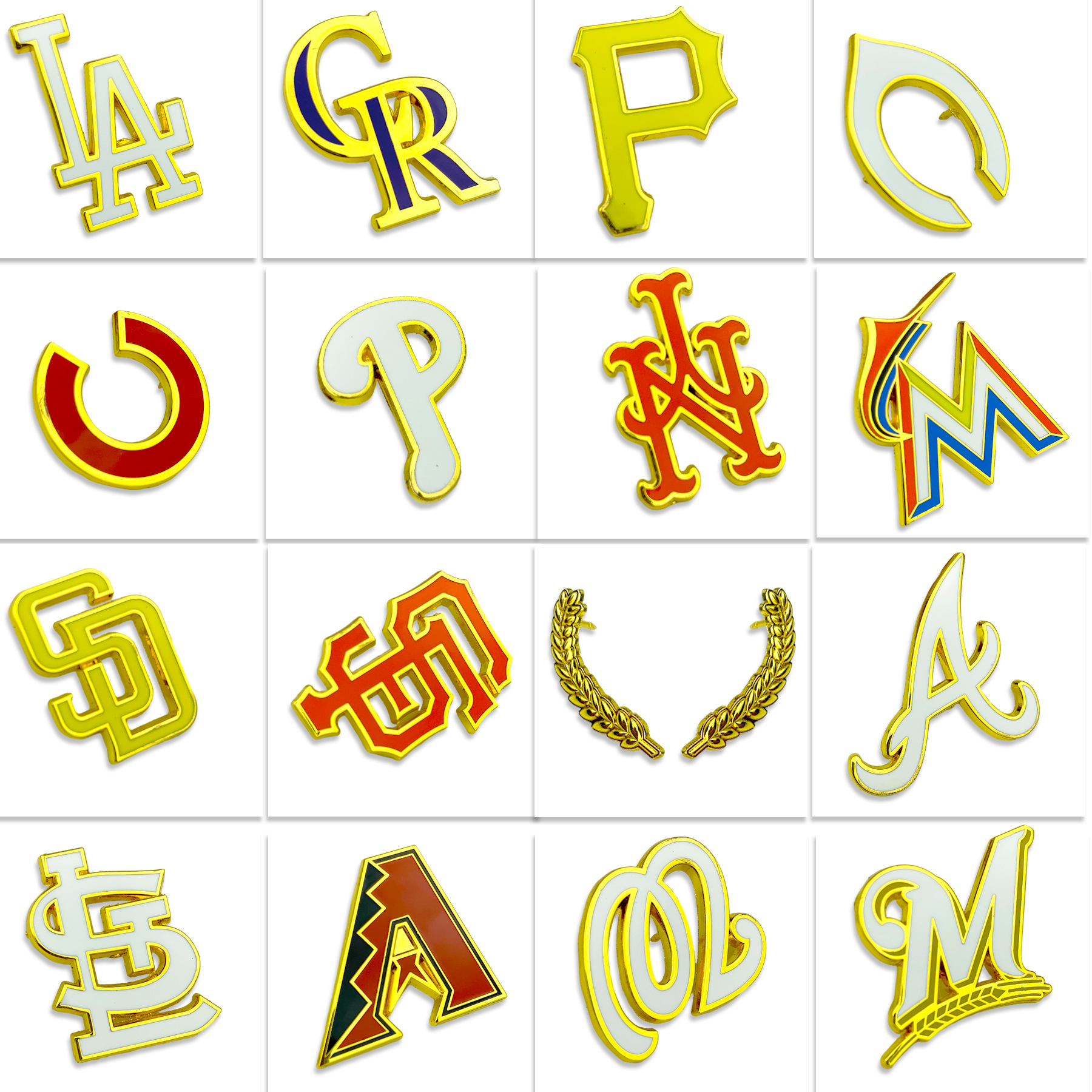In stock MLB baseball team decoration Hat badge New Era Hat Pins New Era team badge brand pin