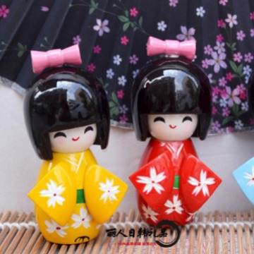 Japanese Folk Kimono Doll Three-piece Puppet Muwa Japanese Decorative Ornaments Wall Doll Izakaya Decoration