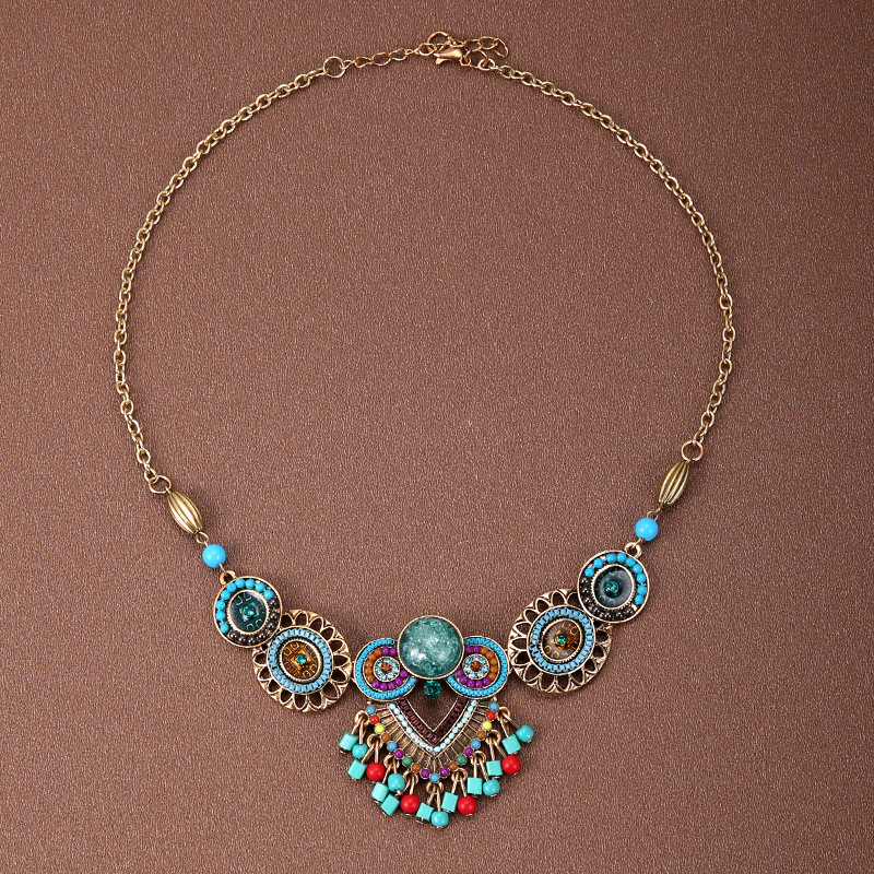 Stirnkette im Stil ausländischer Minderheiten, Kopfkette im tibetischen Stil, böhmische Halskette, Retro-Anzug für Damen, Reisefoto-Kopfbedeckung_voghion.com