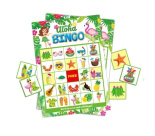 Amazon Hot Selling Hawaiian Bingo Birthday Bingo Game Party Game Supplies