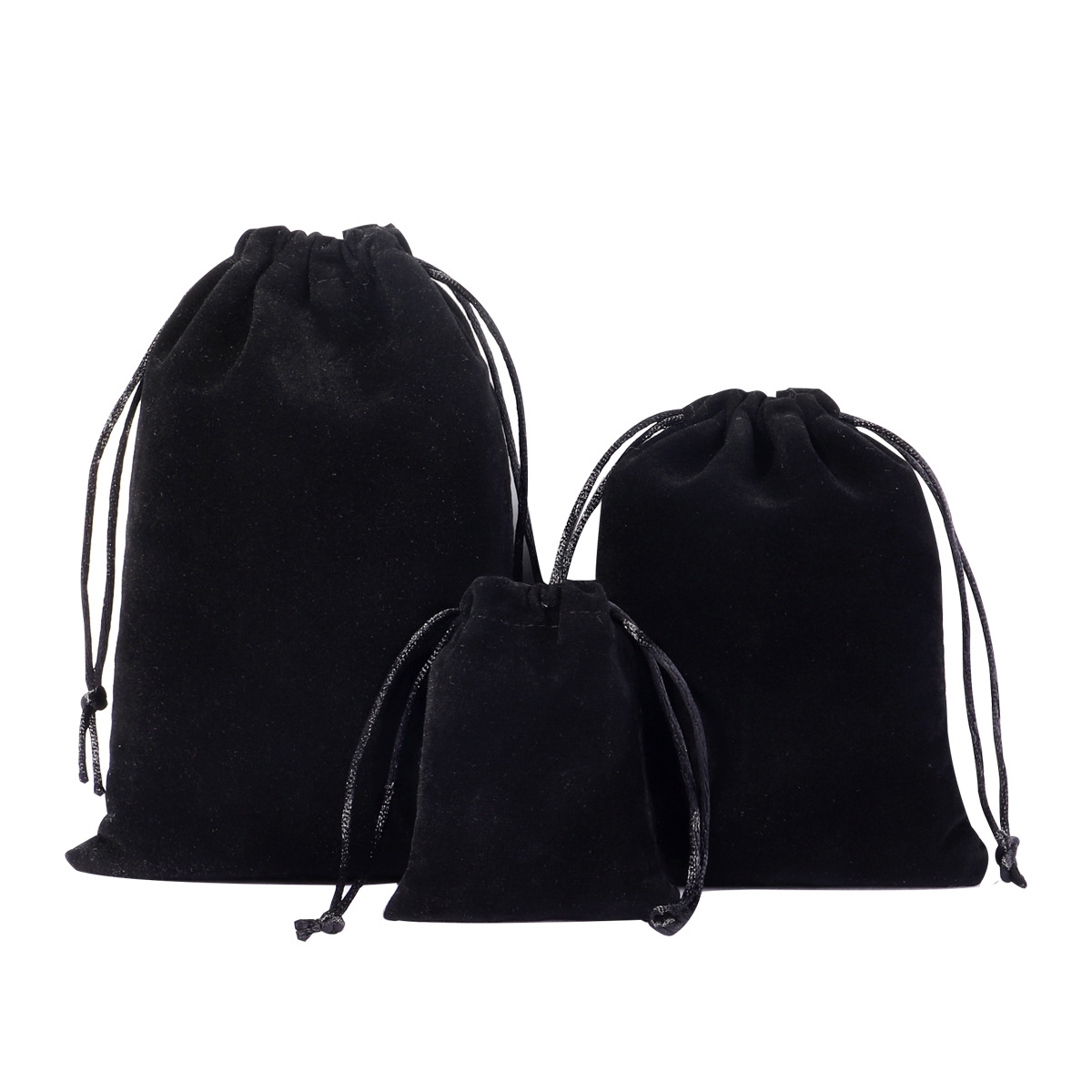 Фланель Сумка Оптовая Drawstring Мешок Ювелирных Изделий Сумка Для Хранения Ювелирных Изделий Черный Фланель Сумка