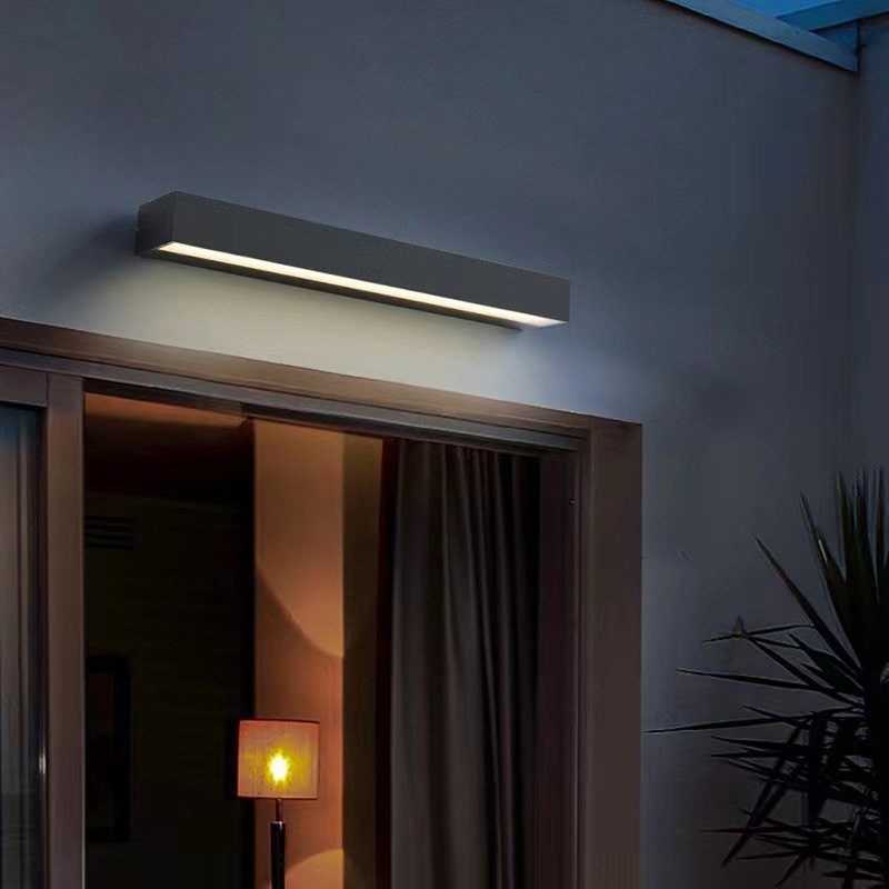 Cross-border outdoor long wall lamp waterproof Villa courtyard exterior wall lamp outdoor wall lamp balcony terrace signboard wall washing lamp