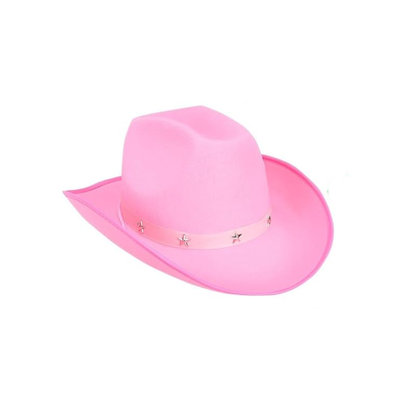 Amazon взрывы производителей в наличии пятиконечная звезда заклепка Western Cowboy Hat фестиваль Карнавальная Вечеринка рыцарь вдоль шляпы