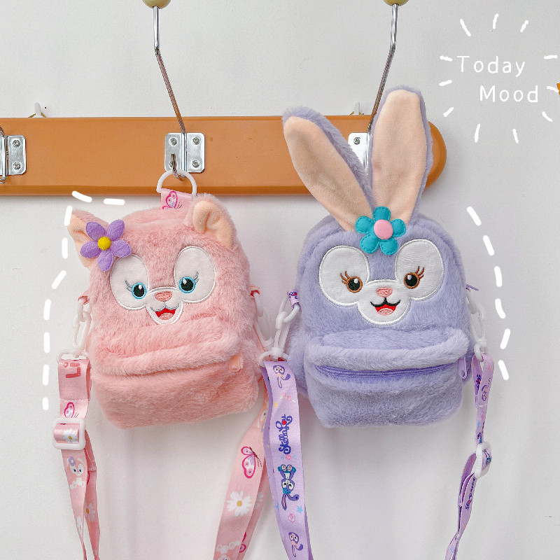 Cute Plush Bag 2024 New Girl Shoulder Crossbody Mobile Phone Bag Japanese Grab Doll Children's Cartoon Bag