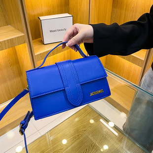 Women's bag 2023 new French niche texture underarm bag long portable shoulder small square bag solid color cross-border Fashion