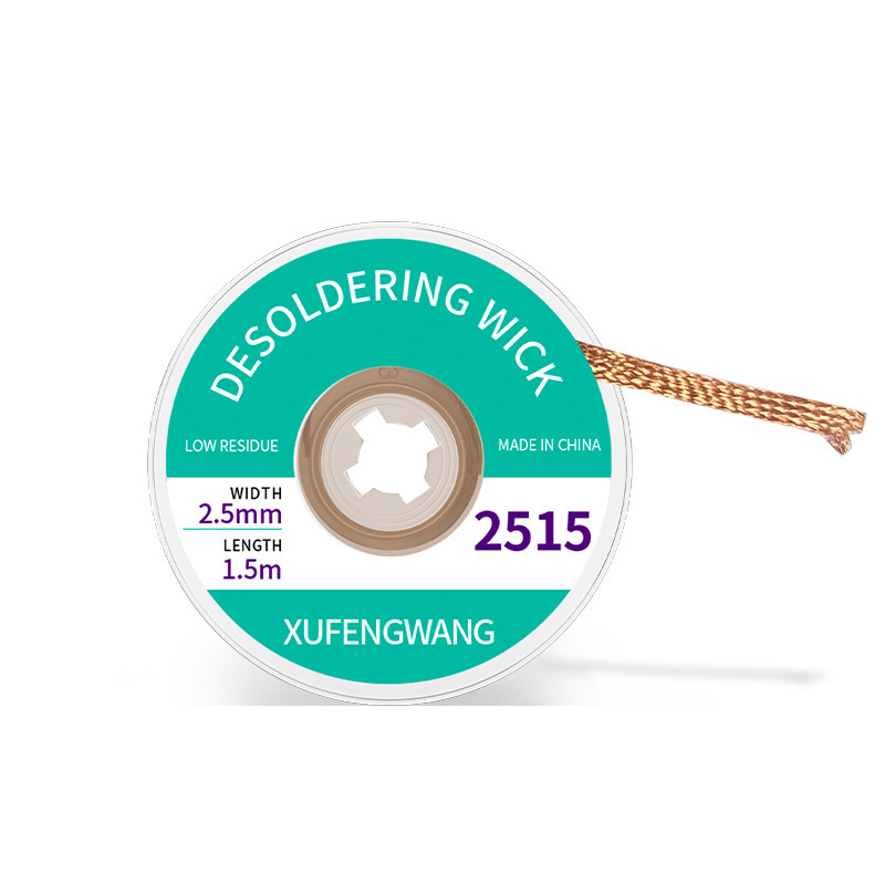 Xufeng Wang Tin Suction Line Tin Removal and Soldering Multi-Specification Low Residue Cleaning-Free Tin Removal Strip Maintenance Tin Removal and Tin Suction Strip