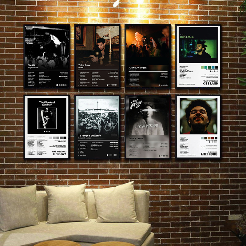 Vinyl record European and American band music album cover poster canvas painting Amazon cross-border living room wall decorative painting