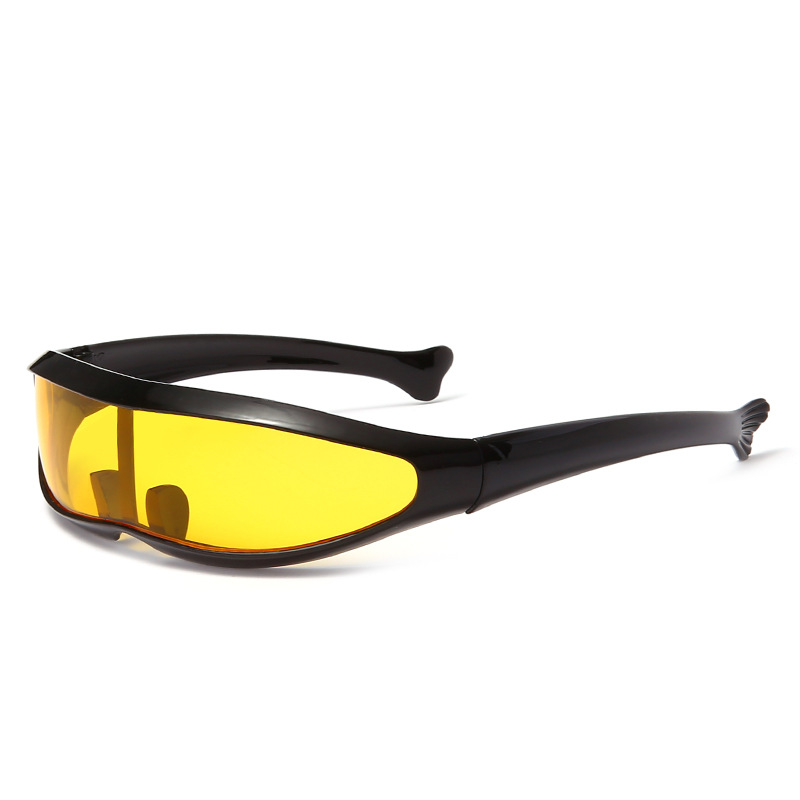 9003 dolphin glasses X-Men fish-shaped sunglasses space glasses one-piece lens Bar nightclub performance glasses sunglasses
