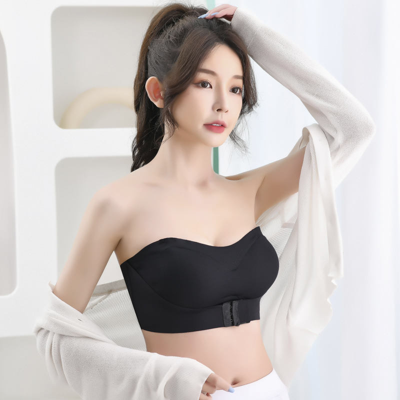 Summer seamless back underwear Ice Silk thin upper collection Accessory breast tube top all-in-one-word camisole women's tube top