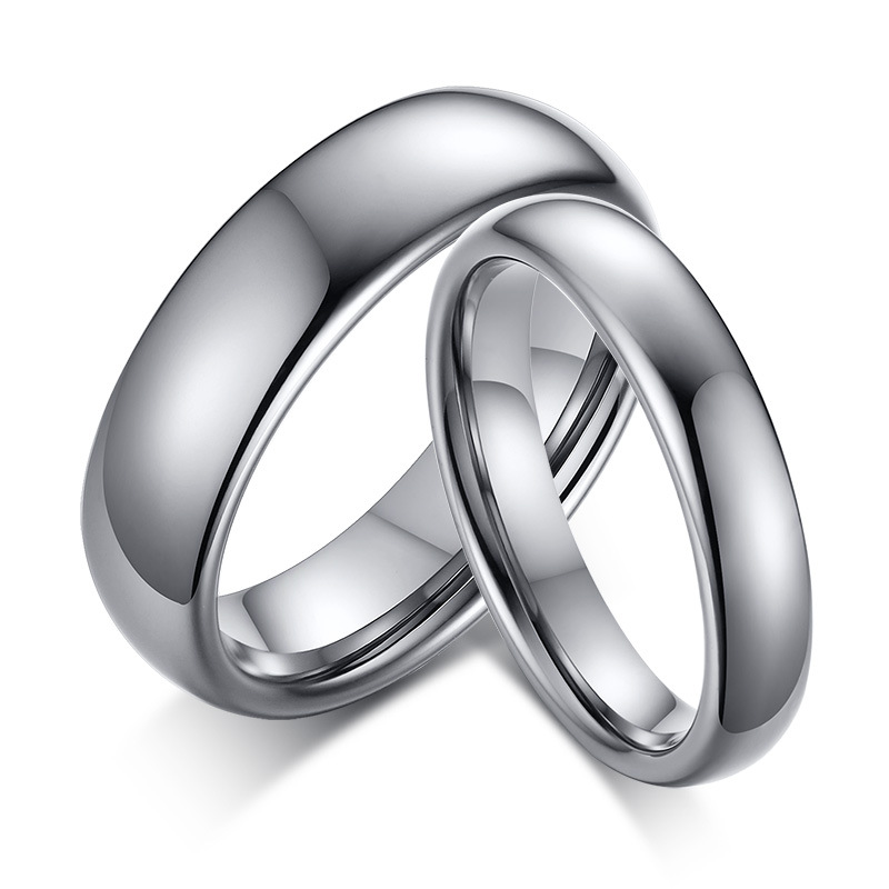 women rings tungsten steel smooth plain ring ring couple Ring Ring Jewelry TCR042