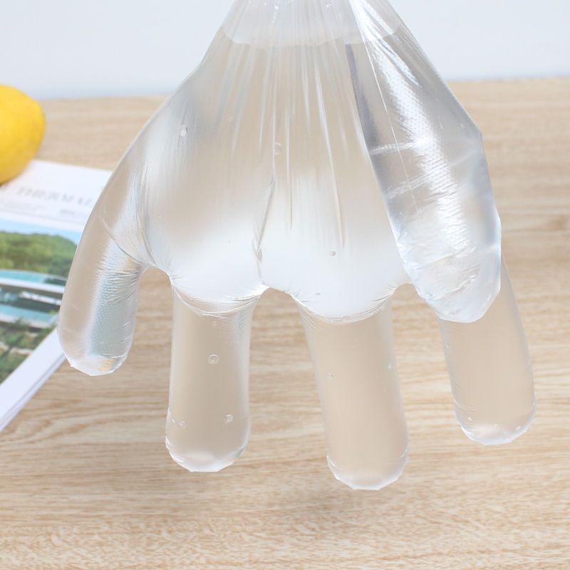 Disposable gloves catering food household transparent PE plastic thin kitchen gloves edible sanitary gloves wholesale