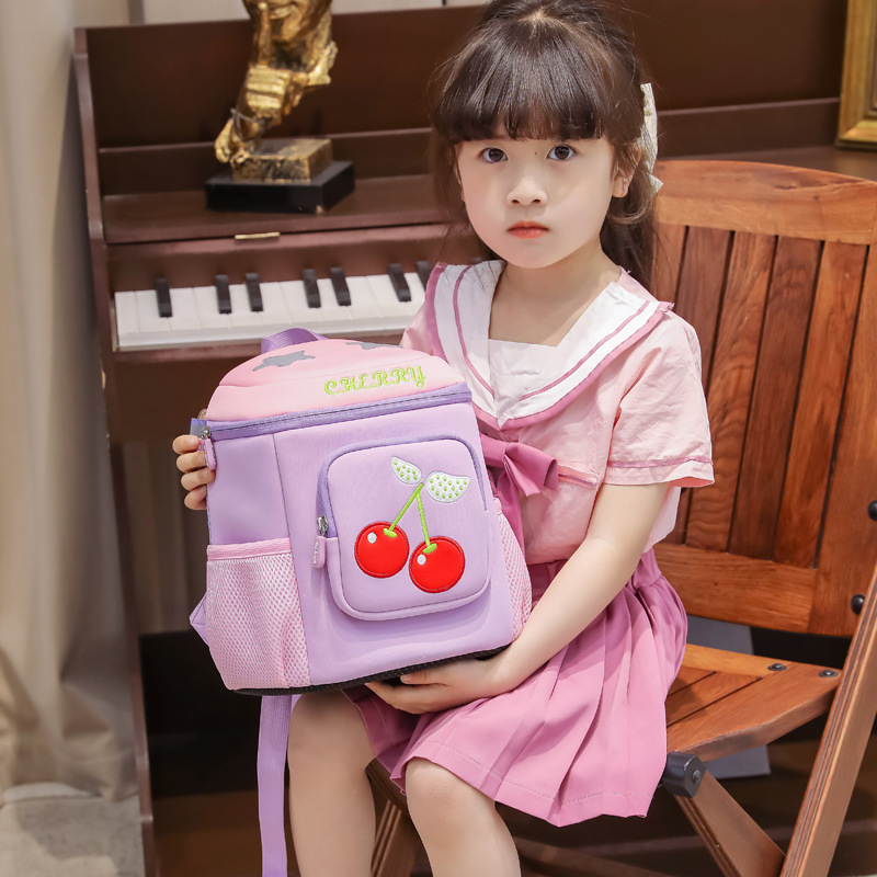 Olang Children's School Bag with Butterfly Knot for Girls, Student Back Support, Breathable and Comfortable, Large Capacity Student School Bag
