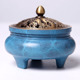 Hand burning blue three-legged furnace 22 lid optional