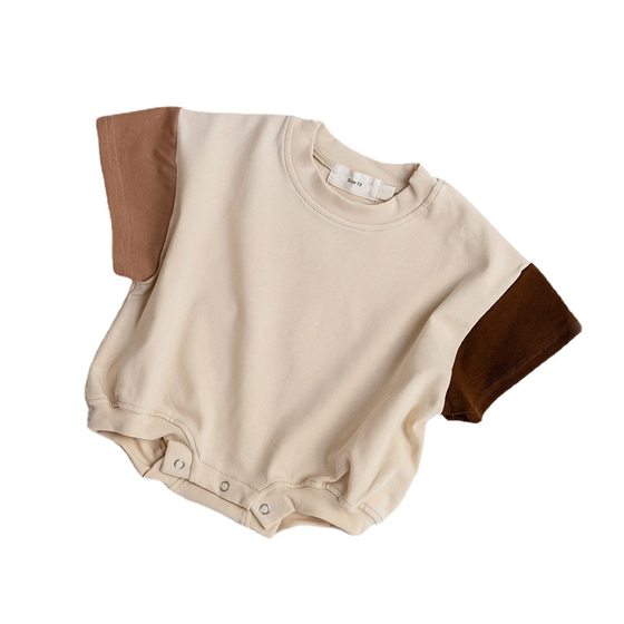 Korean-style Newborn Bodice 2023 New Baby Climbing Suit Baby Triangle Bag Fat Clothes Short-sleeved Summer Clothes