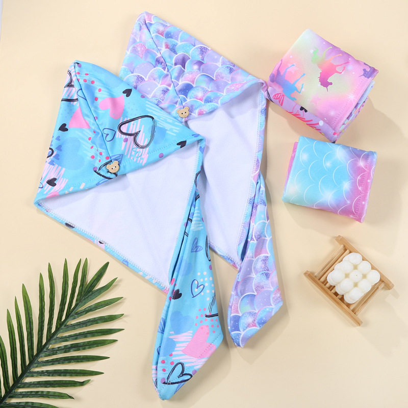 Factory wholesale ladies hair drying towel printing hair drying cap new microfiber turban soft absorbent bath cap