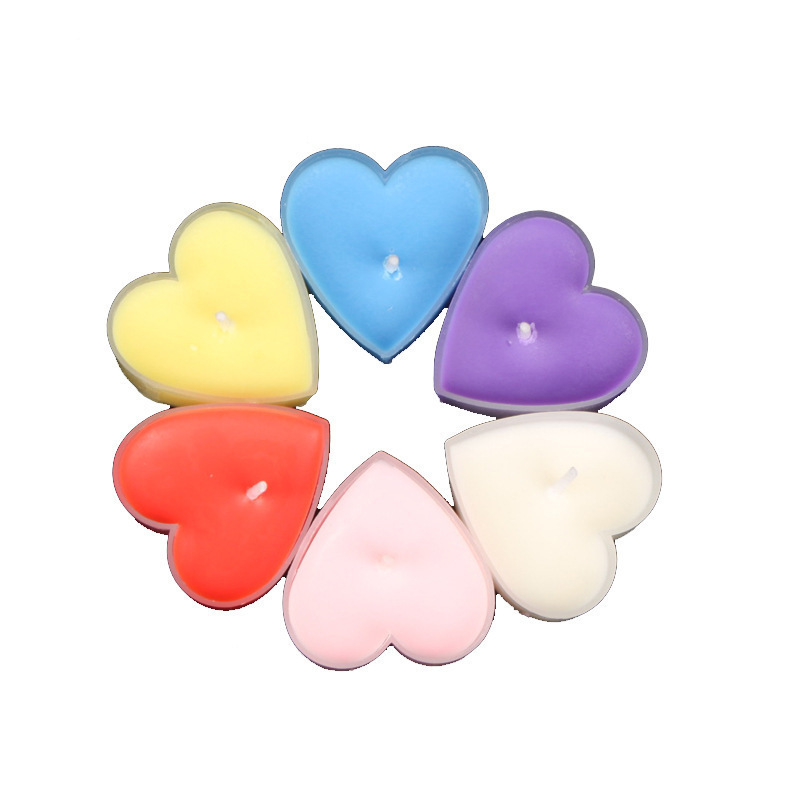 Factory wholesale heart-shaped candle romantic Tanabata Valentine's Day tea wax proposal figure word candle game props