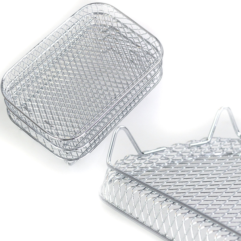 Stainless steel air fryer basket bacon rack oven baking dishwasher washable