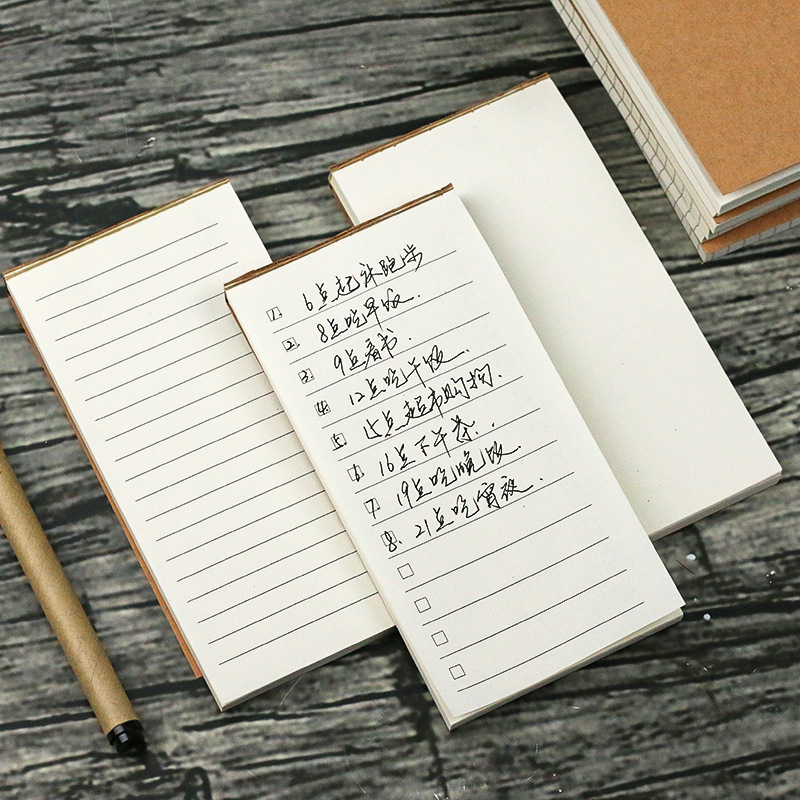 New compact portable flip-up note message pocket book cowhide notepad notes sticky notes wholesale