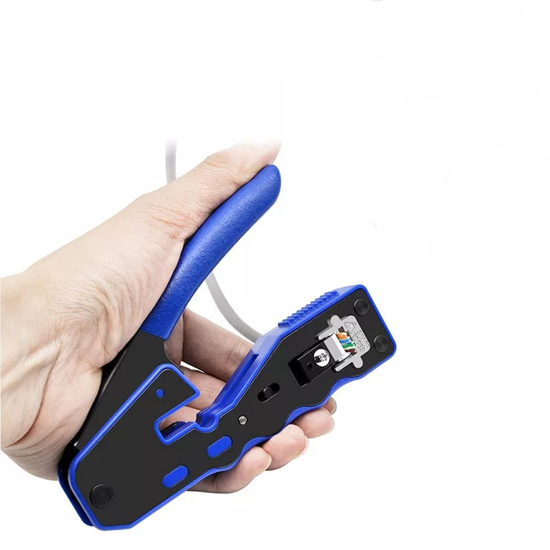 RJ45 eight-core network wire through-hole pliers cat7 perforation five categories six categories seven categories of Crimping Tools Network crimping pliers