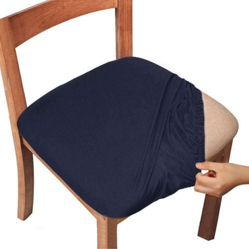Home Furniture Chair Cushion Set Solid Color Four Seasons Chair Cushion Cover Elastic Chair Cover Dining Chair Cover Set