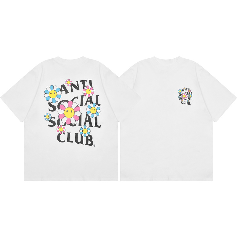 Difference market currency ASSC CLUB fujiwaro Lightning series printed men's and women's loose casual short-sleeved T-shirt