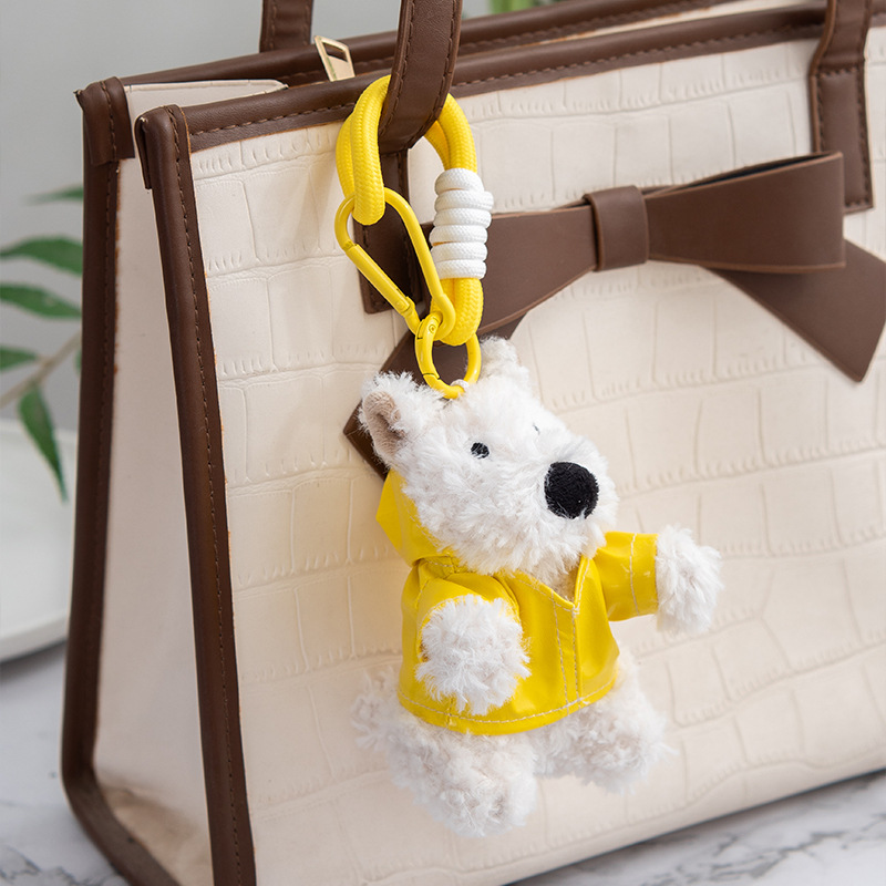 New West Highland plush dog pendant doll simulation puppy small doll plush puppy bag bag pendant key